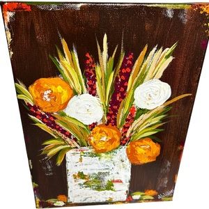 Original Acrylic’s on Canvas Fall Blooms